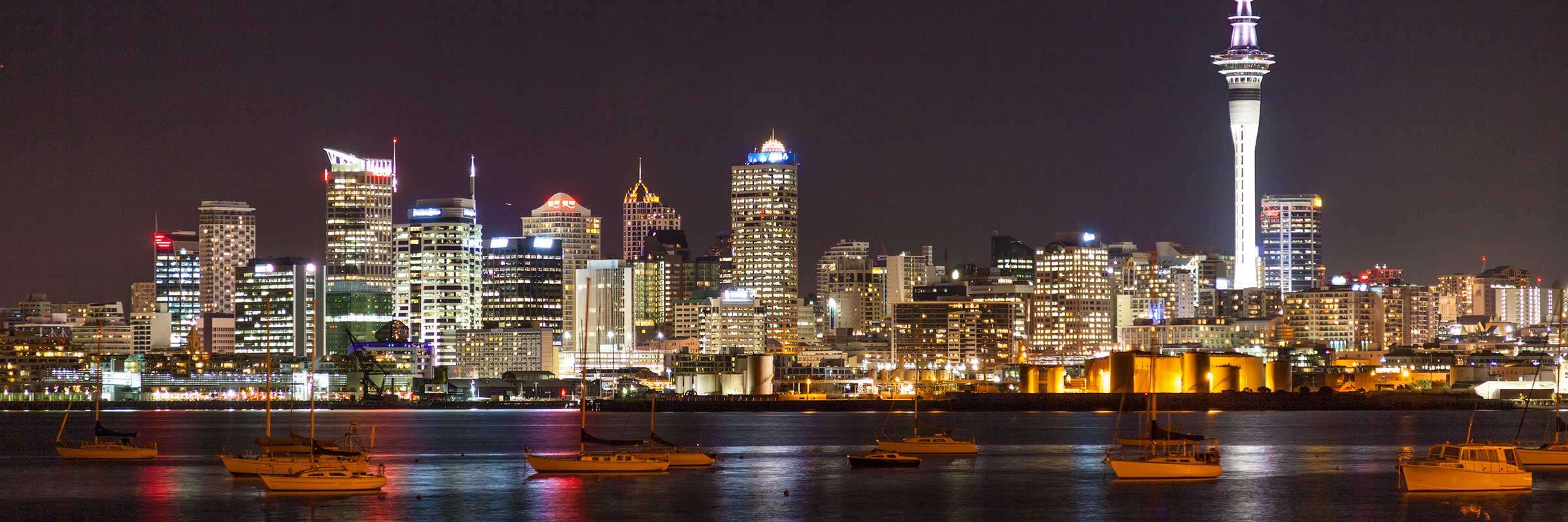 Auckland magician hire - night skyline
