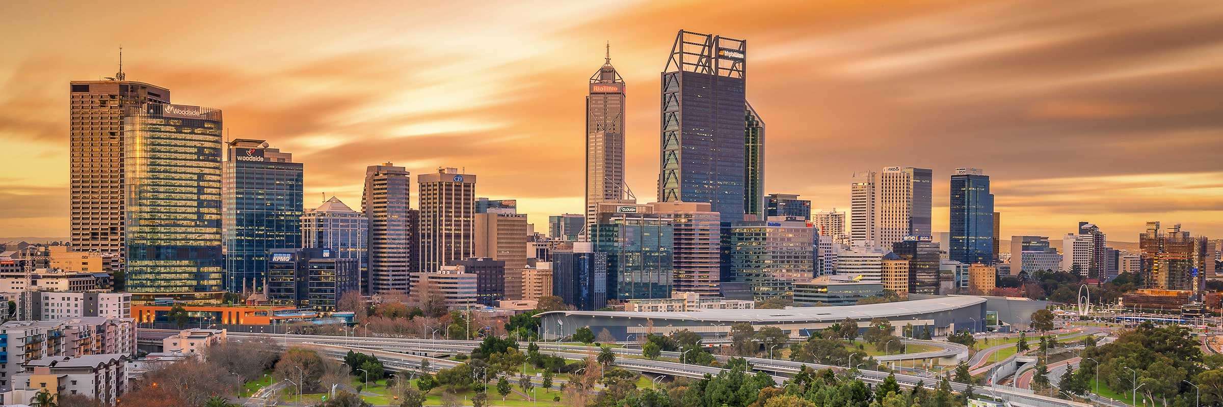 Perth magician hire - evening skyline